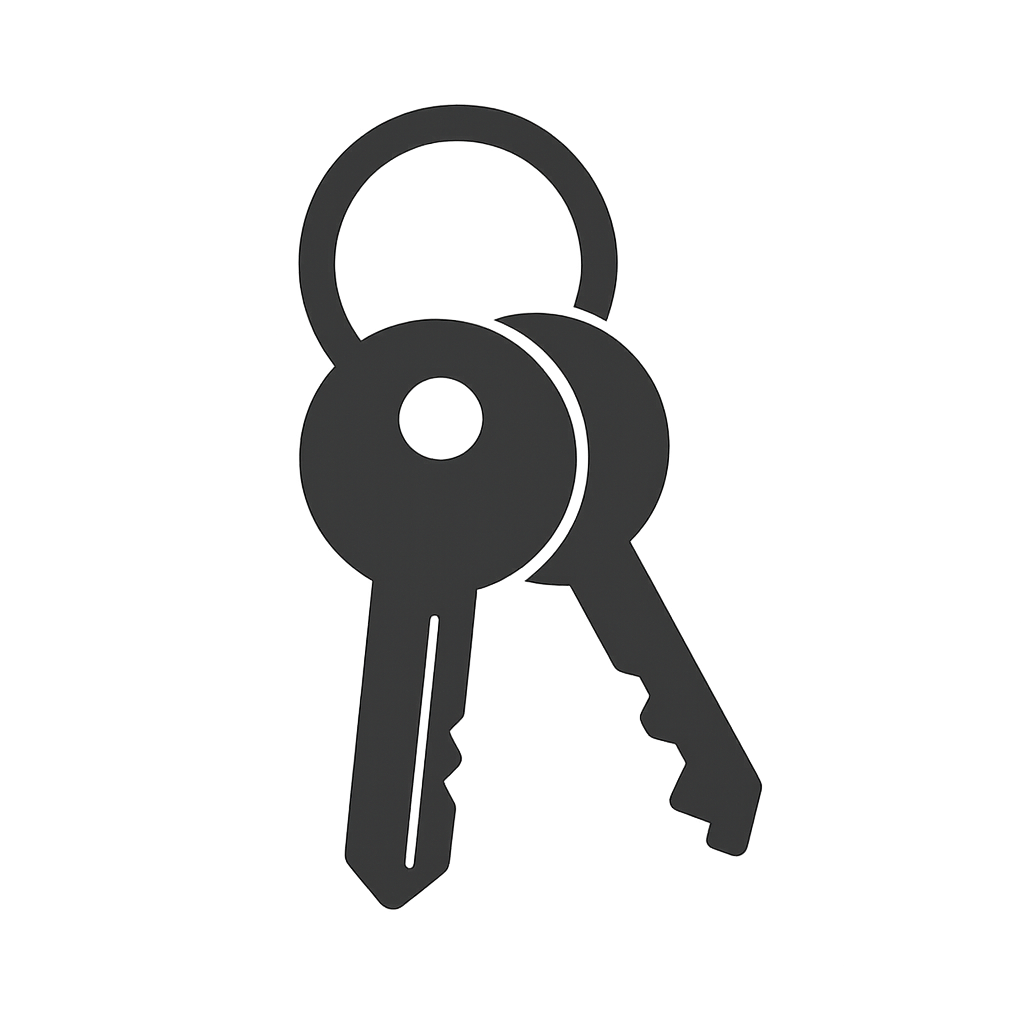 Icône clés assurance prêt