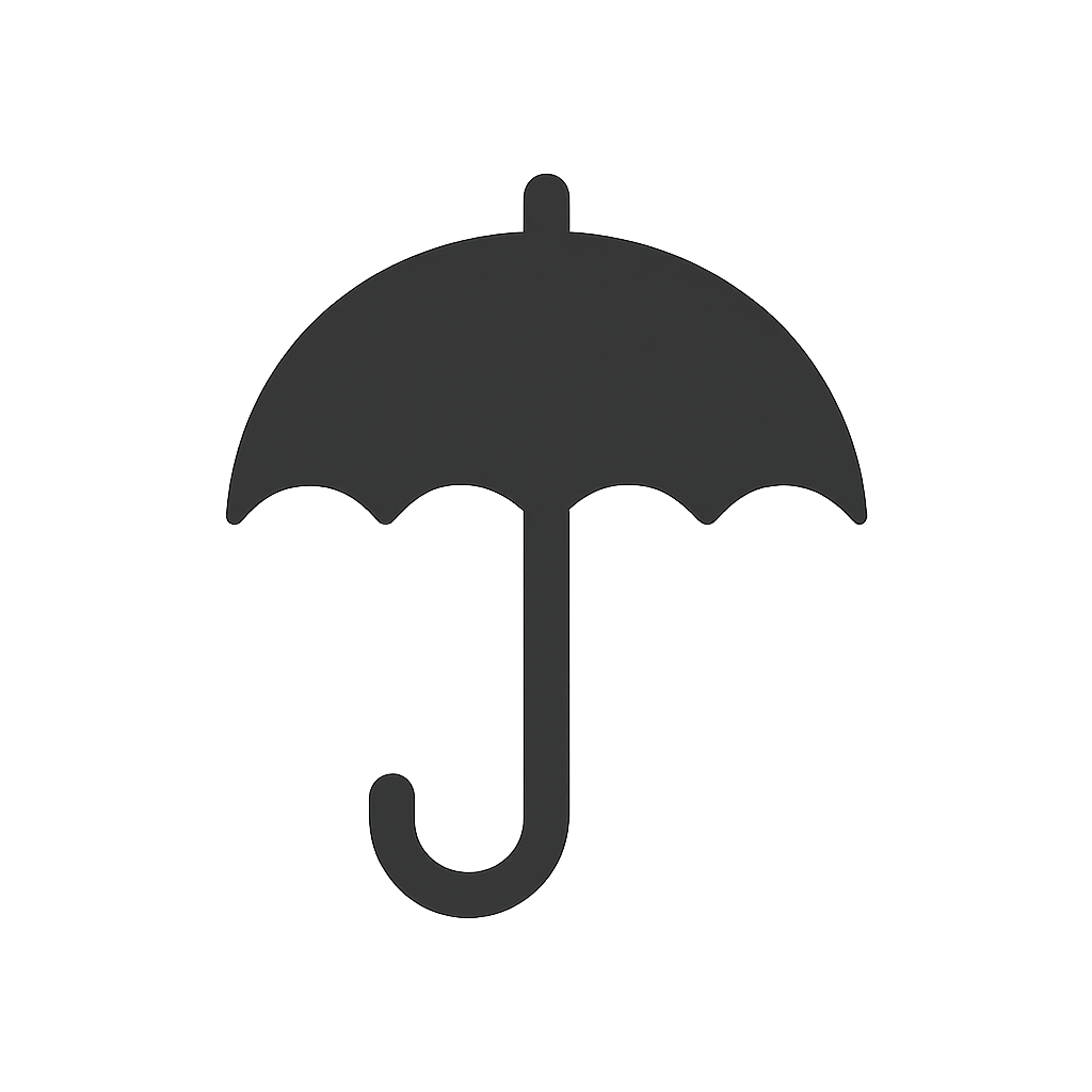 Icône parapluie prévoyance
